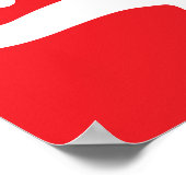 Rood Verkoopteken, 18x24 Zomer Seizoen Verkoopteke Poster (Hoek)