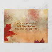 Rood Verlaat Thanksgiving Mailing Adres Briefkaart (Achterkant)