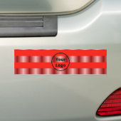 Rood verloop bumpersticker (Op auto)