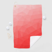 Rood verloop geometrisch meshpatroon golfhanddoek (Insitu)