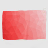 Rood verloop geometrisch meshpatroon golfhanddoek (Horizontaal)