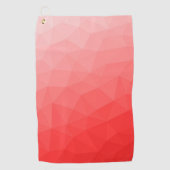 Rood verloop geometrisch meshpatroon golfhanddoek (Voorkant)