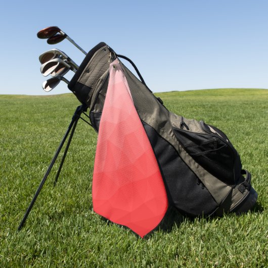 Rood verloop geometrisch meshpatroon golfhanddoek (Groen)