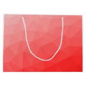 Rood verloop geometrisch meshpatroon groot cadeauzakje (Achterkant)