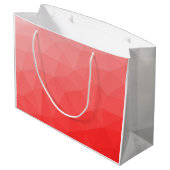 Rood verloop geometrisch meshpatroon groot cadeauzakje (Achterkant Gekanteld)