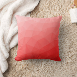 Rood verloop geometrisch meshpatroon kussen