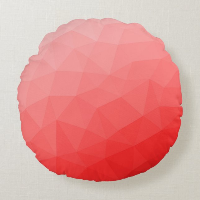 Rood verloop geometrisch meshpatroon rond kussen (Voorkant)