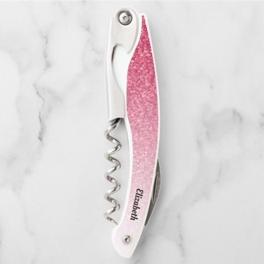 Rood verloop Glitter Kurkentrekker (Voorkant)