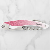 Rood verloop Glitter Kurkentrekker (Voorkant)