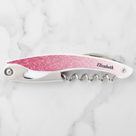 Rood verloop Glitter Kurkentrekker (Voorkant)