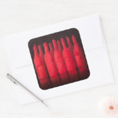 Rood verpakte wijn 2012 vierkante sticker (Envelop)