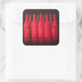 Rood verpakte wijn 2012 vierkante sticker (Tas)