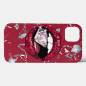 Rood verscheurd glas en diamant Case-Mate iPhone case (Achterkant (horizontaal))
