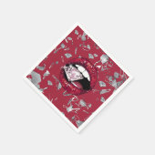 Rood verscheurd glas en diamant servet (Hoek)