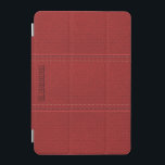 Rood  versleten faux lederen look iPad mini cover<br><div class="desc">Rood  versleten lederen look patroon. Eenvoudig en elegant ontwerp met stiksaccenten (digitaal afbeelding).  tekst/monogram. Beschikbaar op vele producten. In 12 verschillende kleuren,  maar elke kleur kan worden aangevraagd per e-mail.</div>
