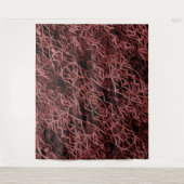 Rood verstrengeld netwerk van landelijke en verwar wandkleed (Voorkant)