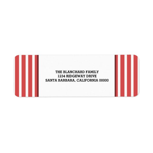 Rood-verticale feestdag etiket (Voorkant)