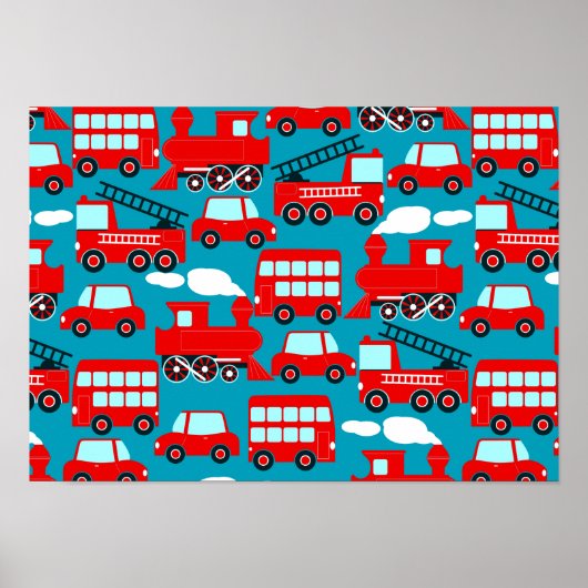 Rood vervoer poster (Voorkant)