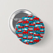 Rood vervoer ronde button 5,7 cm (Voorkant /achterkant)