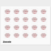 Rood vervormd Moderne Klasse van Vierkante Sticker (Vel)