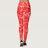 Rood vervormd uiterlijk leggings (Achterkant)