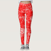 Rood vervormd uiterlijk leggings (Voorkant)
