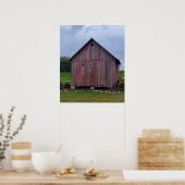 Rood vervormde schuur, Boerderij leven Poster (Keuken)