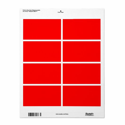 Rood verzendlabel (Full Sheet)