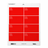 Rood verzendlabel (Full Sheet)