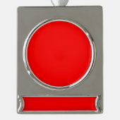 Rood Verzilverd Banner Ornament (Voorkant)