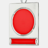 Rood Verzilverd Banner Ornament (Links)