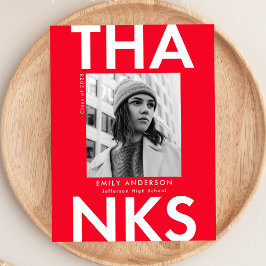 Rood | Vet Afstudeerder Foto Afstuderen Hartelijk  Briefkaart