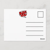 Rood, vet en helder Pop art Style - Ik hou van je Briefkaart (Achterkant)