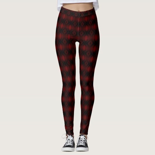 rood vet omhulsel Abstract ontwerp Leggings (Voorkant)