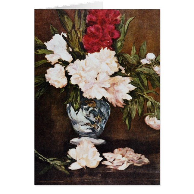 Rood vet van pinda's, Edouard Manet-bloemen (Voorkant)