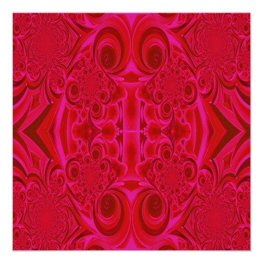 Rood vibrant zwijn perfect Poster (Voorkant)