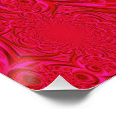 Rood vibrant zwijn perfect Poster (Hoek)