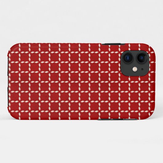 Rood vierkant Case-Mate iPhone case (Achterkant (horizontaal))