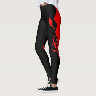 Rood vierkant leggings