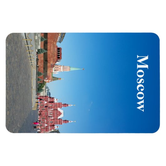 Rood vierkant. Moskou Magneet (Horizontaal)