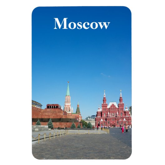 Rood vierkant. Moskou Magneet (Verticaal)