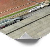 Rood vierkant poster (Hoek)