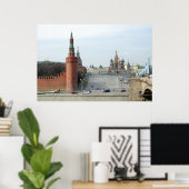 Rood vierkant poster (Thuiskantoor)