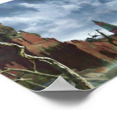 Rood vierkant poster (Hoek)