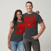 ROOD VIERKANT T-SHIRT (Unisex)