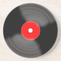  rood vinyl Record Rockabilly Drink Onderzetter