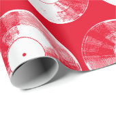 Rood vinylrecord cadeaupapier (Rol Hoek)