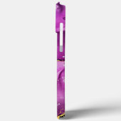 Rood-Violet & Gouden Vloeibare Inkt, Monogram & Na Case-Mate iPhone Case (Achterkant / Links)