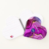 Rood-Violet & Gouden Vloeibare Inkt, Monogram & Na Notitieboek (Binnen)