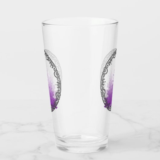 Rood-violet groenblijvende kerstbomen glas (Rechts)